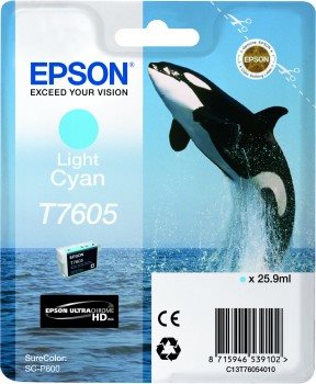 EPSON cartridge T7605 Light Cyan (kosatka)
