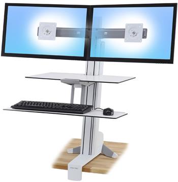 ERGOTRON WorkFit-S, Dual Monitor with Worksurface+