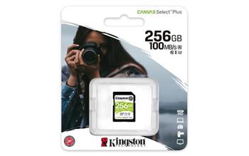 KINGSTON 256GB SDHC CANVAS Plus Class10 UHS-I 100MB/s Read Flash Card