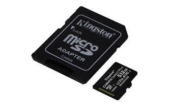 KINGSTON 512GB microSDHC CANVAS Plus Memory Card 100MB/85MBs- UHS-I class 10 Gen 3