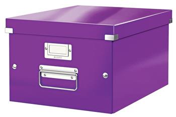 LEITZ Univerzální krabice Click&Store, velikost M (A4), purpurová