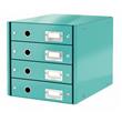 LEITZ Zásuvkový box Click&Store, 4 zásuvky, ledově modrá