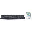 Logitech klávesnice K375s + stojan na mobil/tablet,unifying, bluetooth,CZ, černá