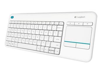 Logitech klávesnice Wireless Keyboard K400 Plus, US, unifying přijímač, černá