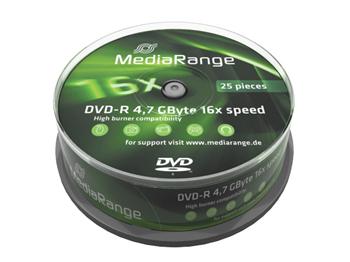 MEDIARANGE DVD-R 4,7GB 16x spindl 25ks
