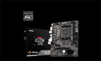 MSI A520M-A PRO, AM4, AMD A520, 2x DDR4, mATX