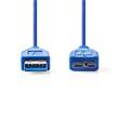 Nedis CCGP61500BU05 - USB 3.0 Kabel | A Zástrčka - Micro B Zástrčka | 0,5 m | Modrá
