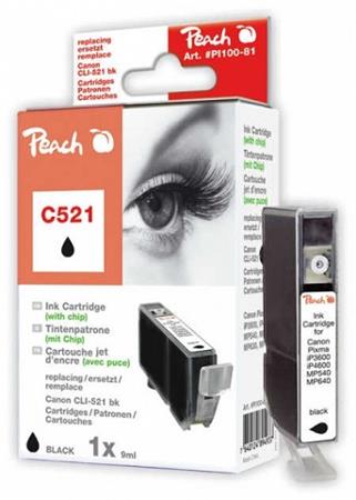 PEACH kompatibilní cartridge Canon CLI-521BK, Black, 10 ml