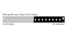 Solarix Čelo optické vany 1U pro 16 ST simplex RAL 7035 s montážními otvory v2 FP2-1U-16ST-G