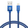 SWISSTEN DATA CABLE USB / LIGHTNING TEXTILE 2,0M BLUE