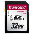 Transcend 32GB SDHC220 (Class 10) UHS-I U1 SuperMLC paměťová karta, 95 MB/s R, 80 MB/s W