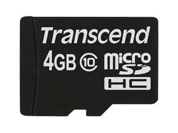 Transcend 4GB microSDHC Card Class 2 (SD