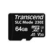 Transcend 64GB microSDXC230I UHS-I U3 V30 A1 (Class 10) 3D TLC (SLC mode) průmyslová paměťová karta, 100MB/s R, 70MB/s W