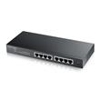 Zyxel GS1900-8, 8-port Desktop Gigabit Web Smart switch: 8x Gigabit metal, IPv6, 802.3az (Green), Easy set up wizard, fa
